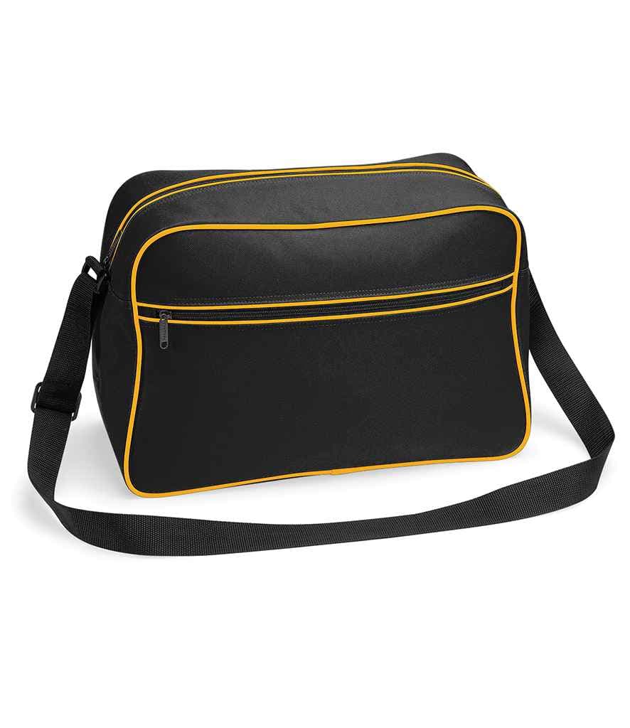 BagBase Retro Shoulder Bag, Black/Gold, view 1 of 1