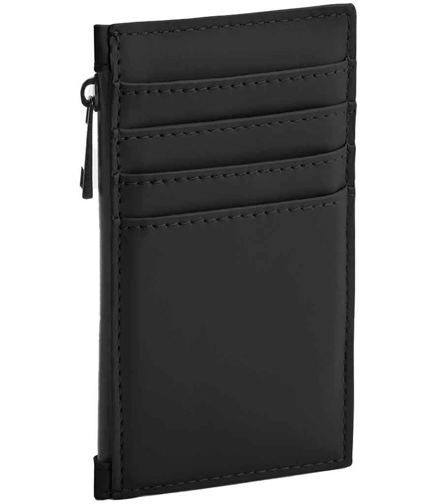 BagBase Matte PU Card Holder, Black, view 1 of 1
