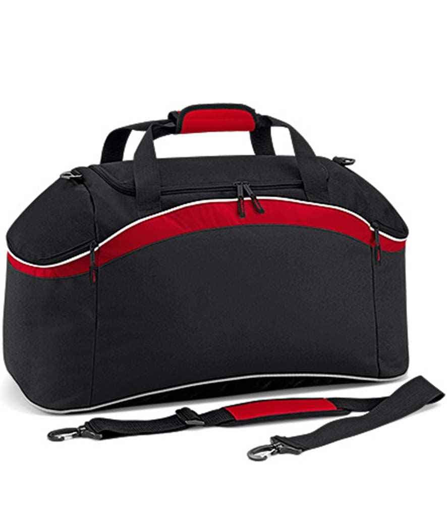 BagBase Teamwear Holdall, Black/Classic Red, view 1 of 1