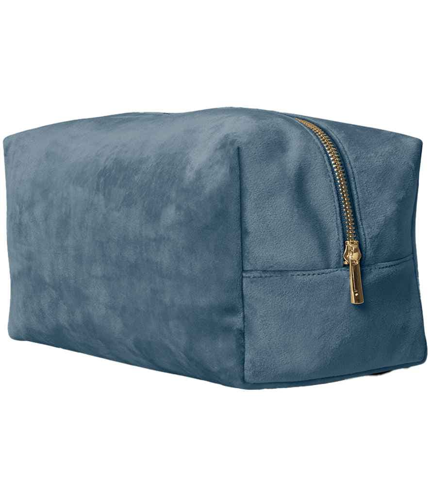 BagBase Velvet Toiletry/Accessory Case, Blue Topaz, view 1 of 1
