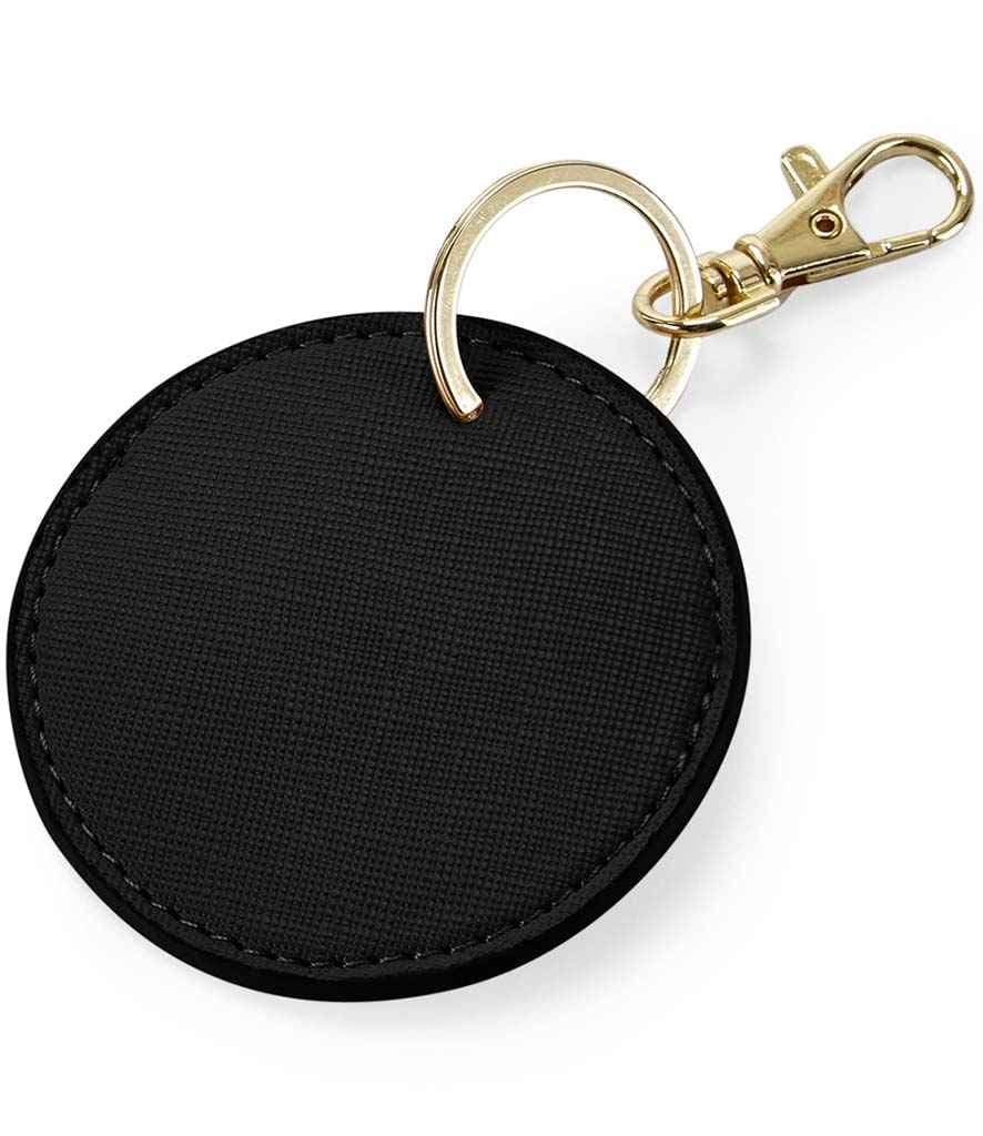 BagBase Boutique Circular Key Clip, Black, view 1 of 1