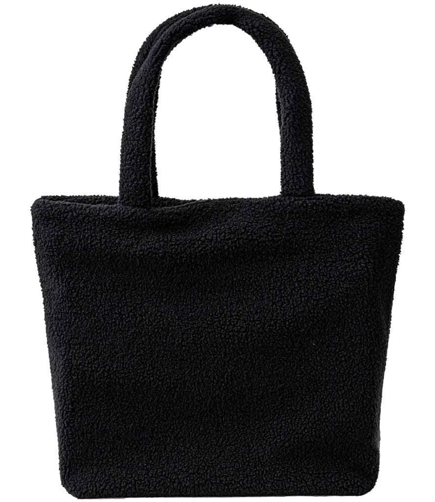 Brand Lab Borg Fleece Shopper Tote Bag, Black, view 1 of 1
