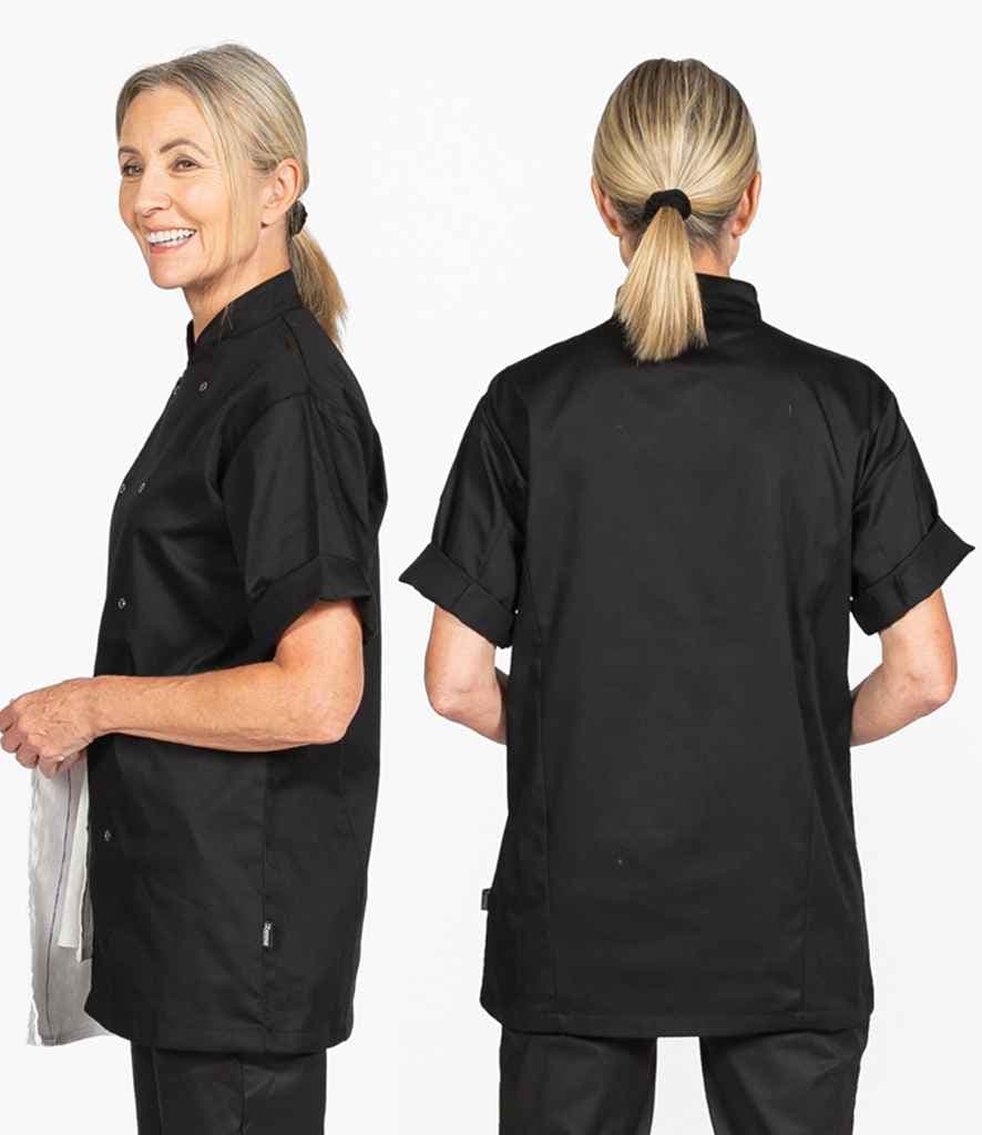 Dennys Short Sleeve Chef's Jacket, Black, view 1 of 1