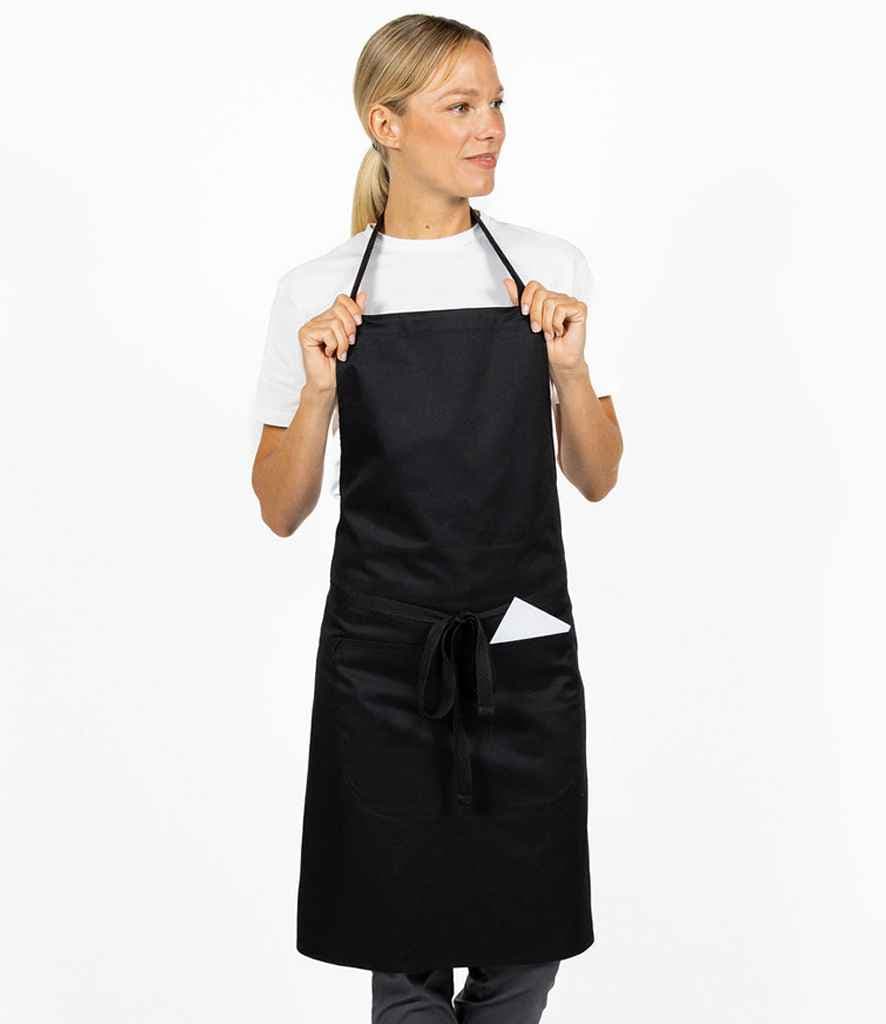 Dennys Bib Apron with Pocket, Black, view 1 of 1