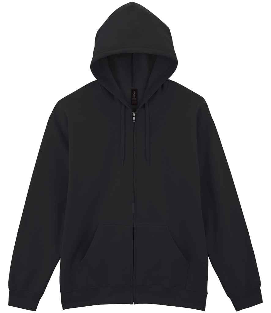 Gildan SoftStyle® Midweight Full Zip Hooded Sweatshirt, Black, view 1 of 1