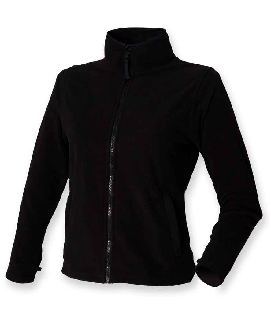 Henbury Ladies Micro Fleece Jacket, Black, view 1 of 1