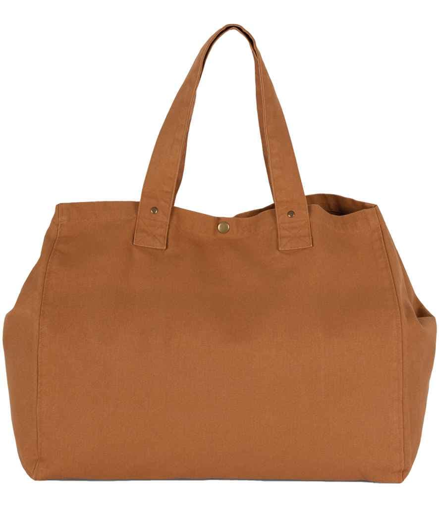 Kimood Faded Cotton Shopper, Washed Caramel Coffee, view 1 of 1