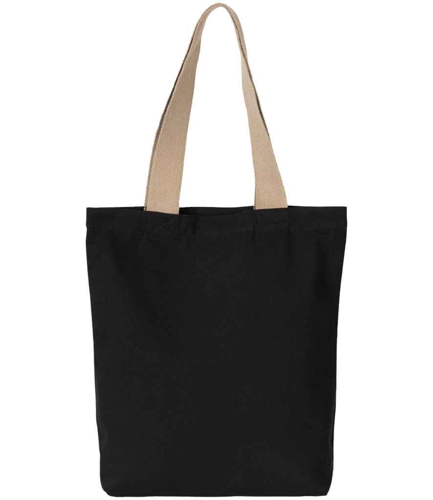 Kimood Recycled Flat-Bottom Shopping Bag, Black Night/Hemp, view 1 of 1
