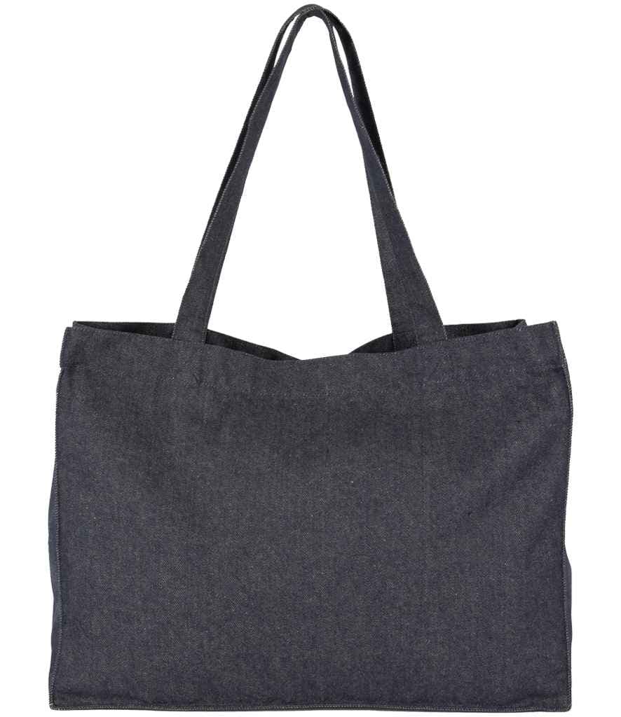 Kimood Large Recycled Cotton Denim Look Shopping Bag, Recycled Denim, view 1 of 1