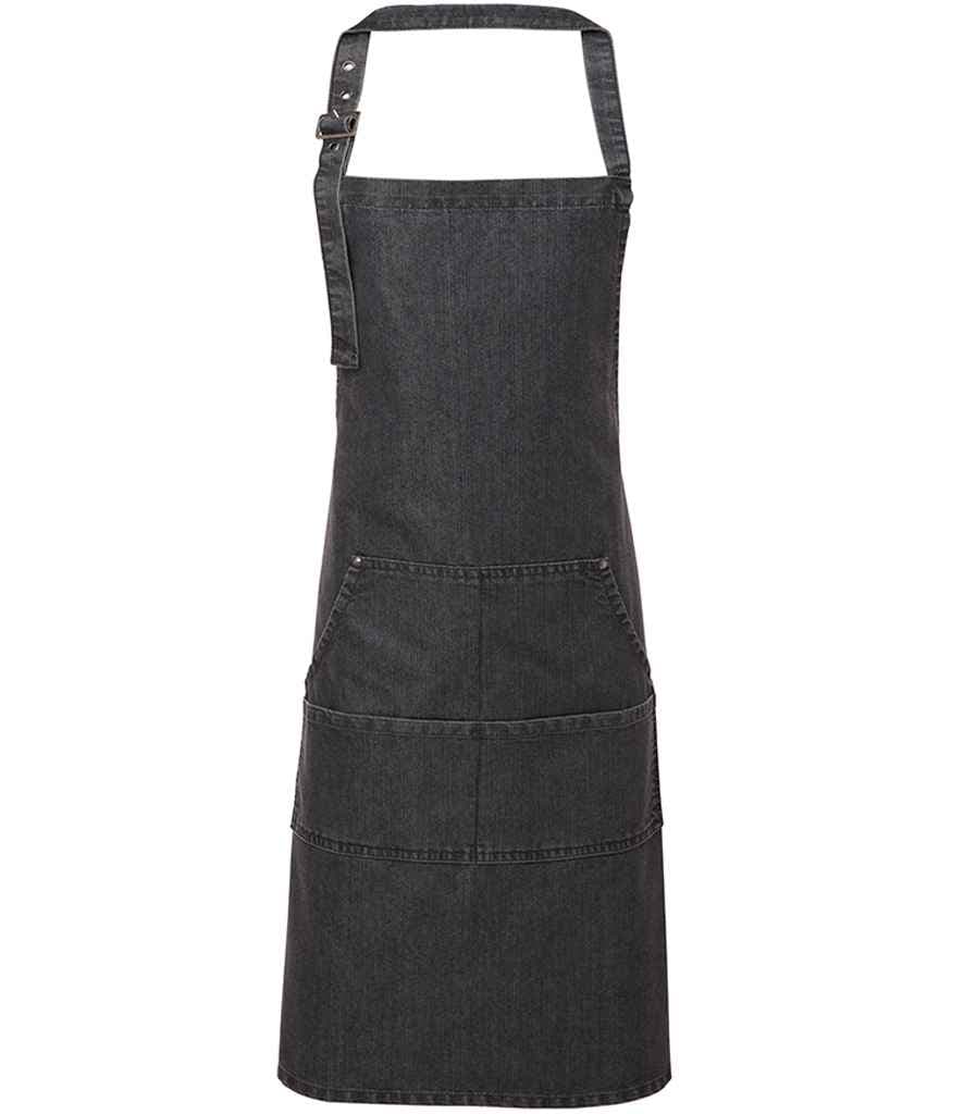 Premier Denim Bib Apron, Black Denim, view 1 of 1