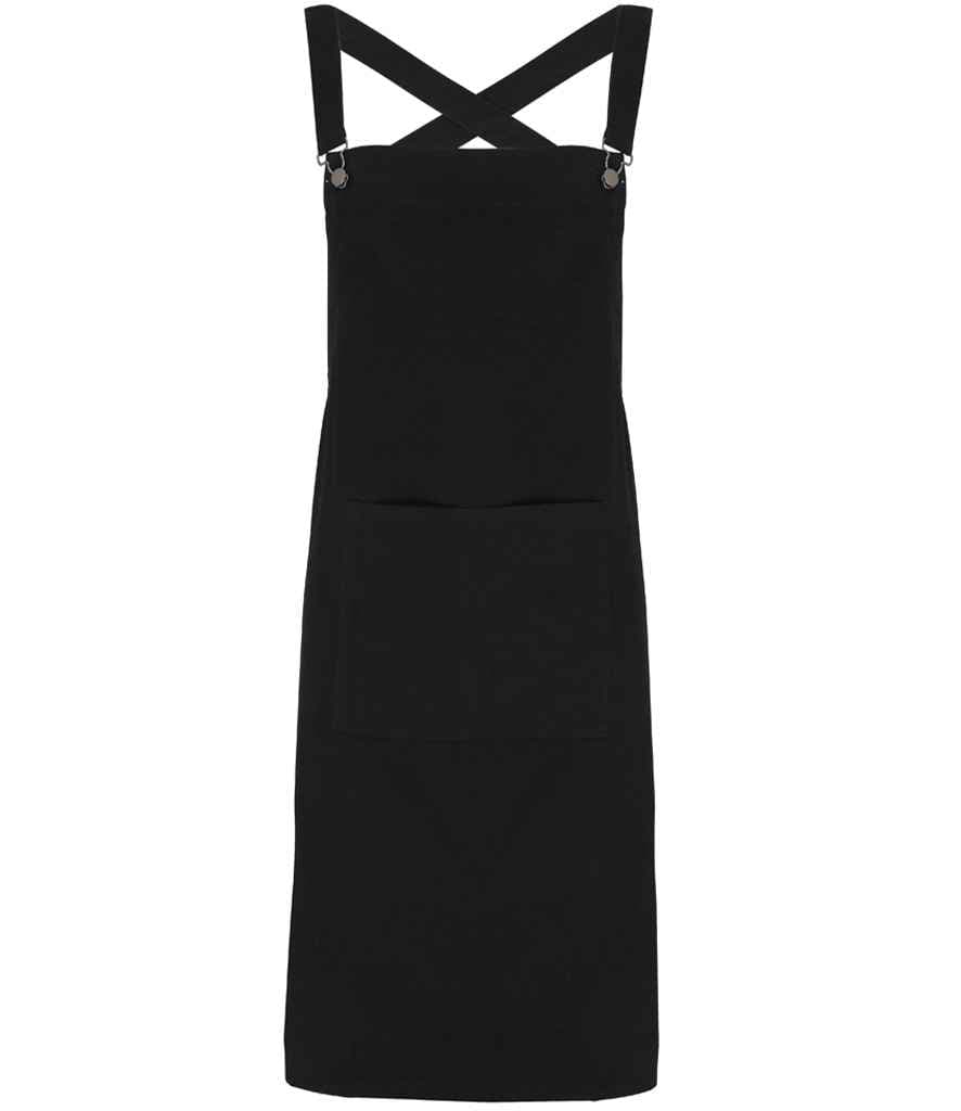 Premier Cross Back Barista Bib Apron, Black, view 1 of 1