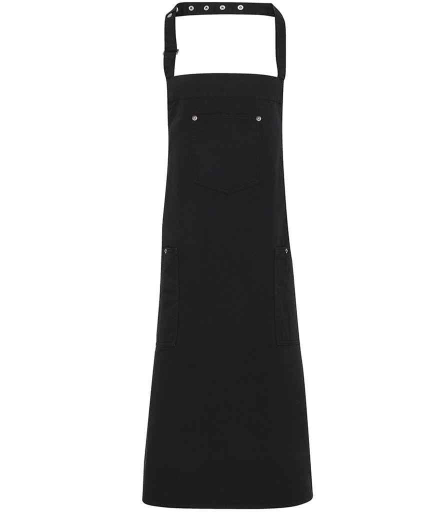 Premier Cotton Chino Bib Apron, Black, view 1 of 1