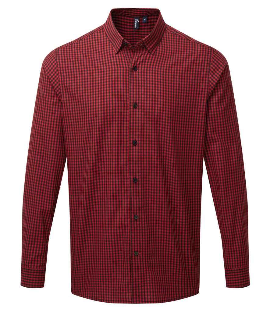 Premier Maxton Check Long Sleeve Shirt, Black/Red, view 1 of 1