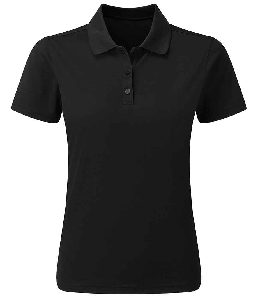 Premier Ladies Spun Dyed Recycled Polo Shirt, Black, view 1 of 1