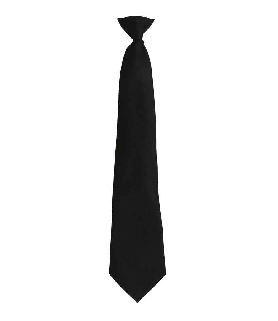 Premier 'Colours' Fashion Clip Tie, Black, view 1 of 1