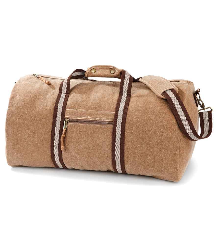 Quadra Vintage Canvas Holdall, Sahara, view 1 of 1