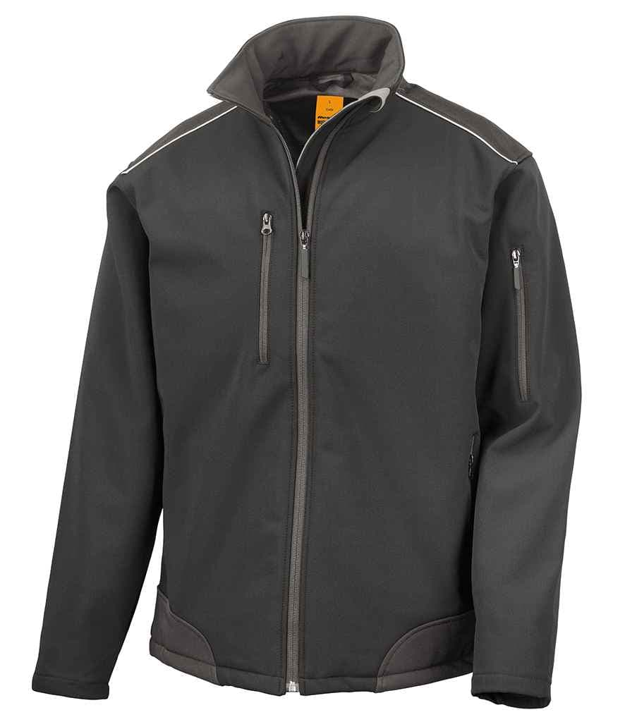 Result Work-Guard Ripstop Soft Shell Jacket, Black/Black, view 1 of 1
