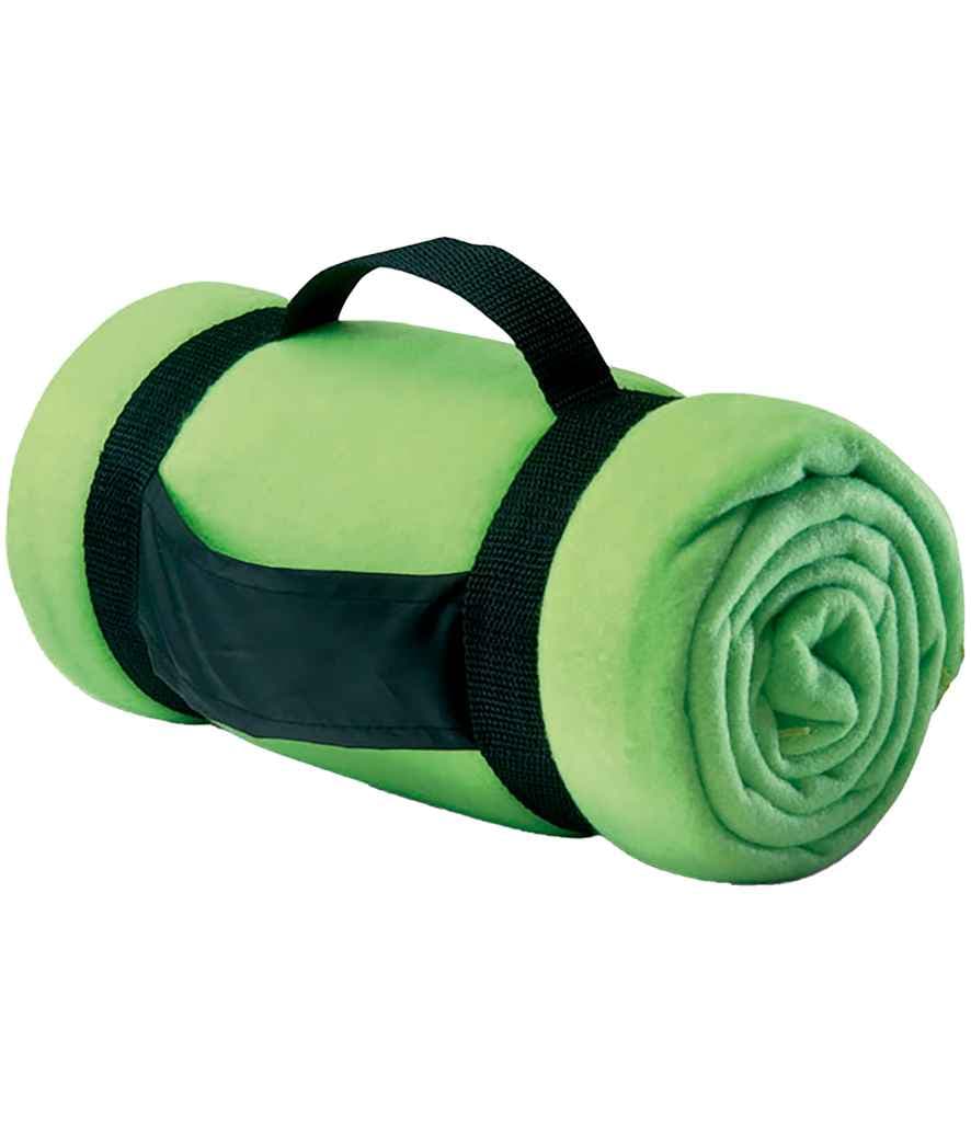 SOL'S Stavenger Plaid Fleece Blanket, Apple Green, view 1 of 1