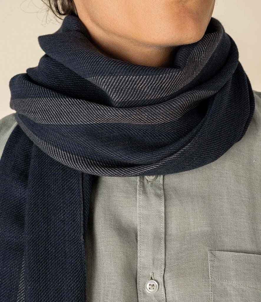 Spasso Twill Striped Scarf, Marine Twill Stripe, view 1 of 1