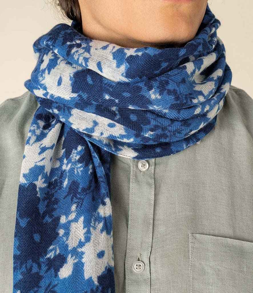 Spasso Blue Floral Scarf, Blue Floral Print, view 1 of 1