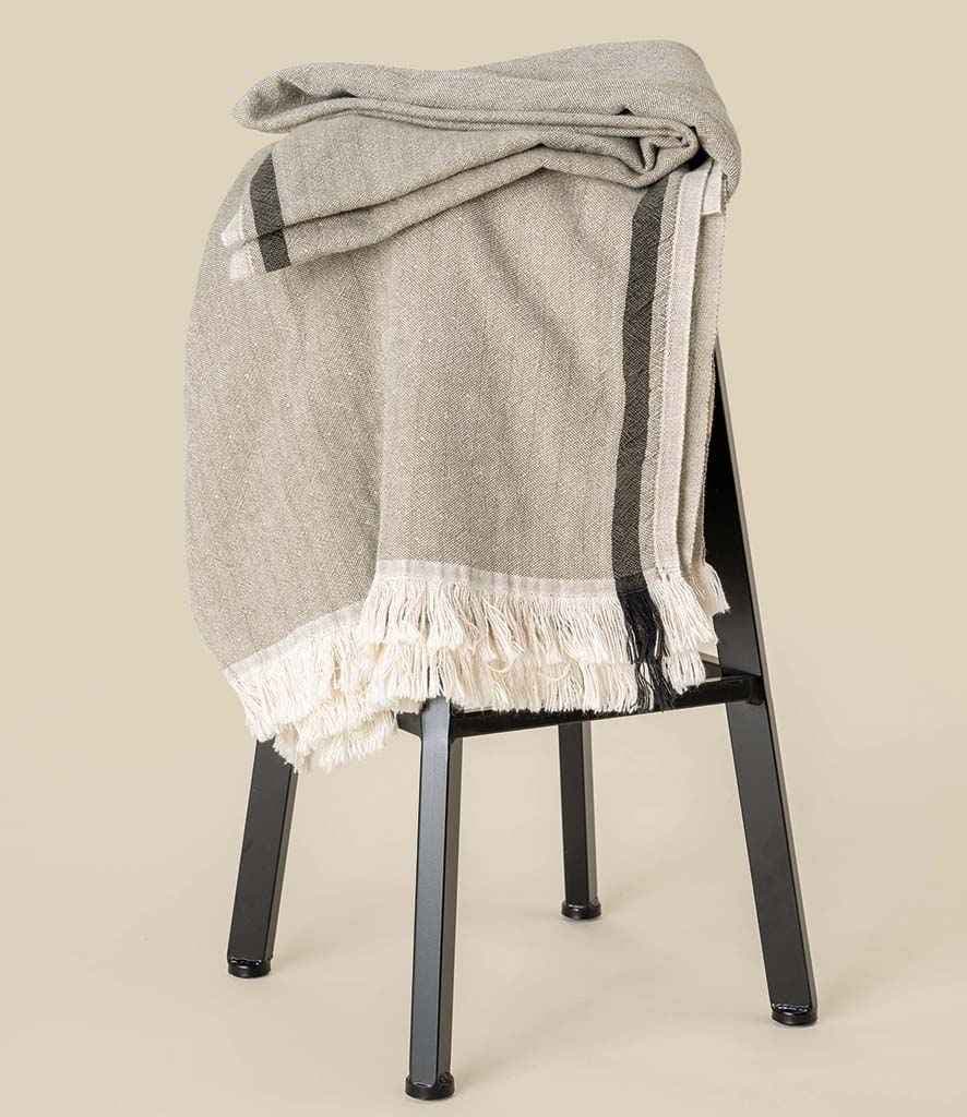Spasso Striped Fouta, Olive Green Heather, view 1 of 1