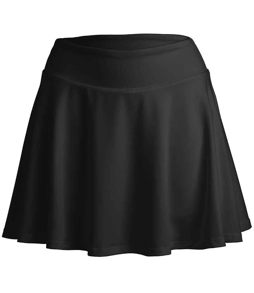 Spiro Ladies Recycled Fitness Skort, Black, view 1 of 1