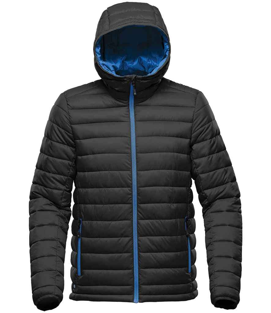 Stormtech Stavanger Thermal Padded Jacket, Black/Azure, view 1 of 1
