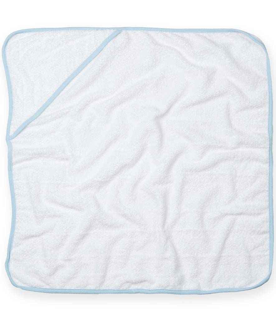 Towel City Babies Hooded Towel (Kids), White/Blue, view 1 of 1