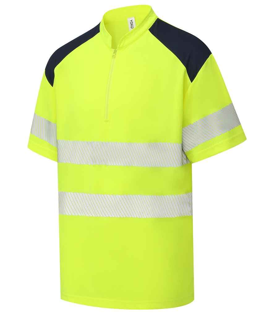 Yoko Mandarin Collar Zip Piqué Polo Shirt, Orange, view 1 of 1