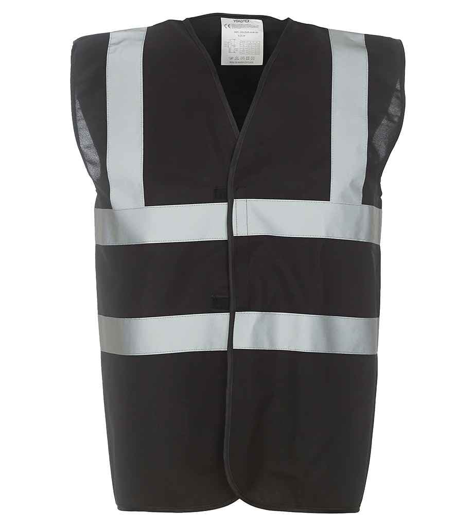 Yoko Hi-Vis Two Band and Braces Waistcoat, Black, view 1 of 1