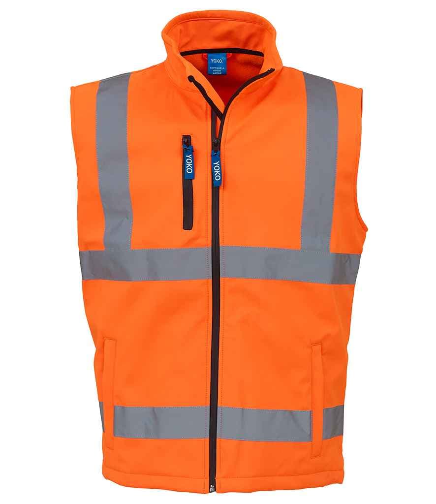 Yoko Hi-Vis Soft Shell Gilet, Orange, view 1 of 1